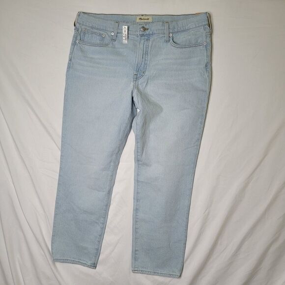 NEW 32 MADEWELL MID RISE PERFECT VINTAGE JEANS straight leg MAGIC POCKETS NWT - Picture 9 of 16